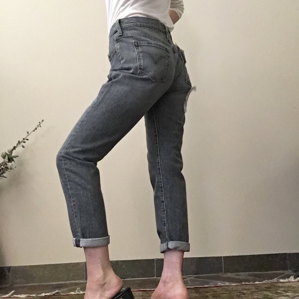 Levi's 501 Tapered leg Stretch Grey Jeans Sz29 - Picture 3 of 8